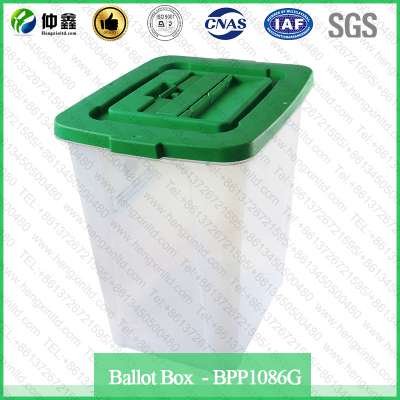 Factory 86L Clear Plastic Storage ballot Box With Wheels/ Election ballot box